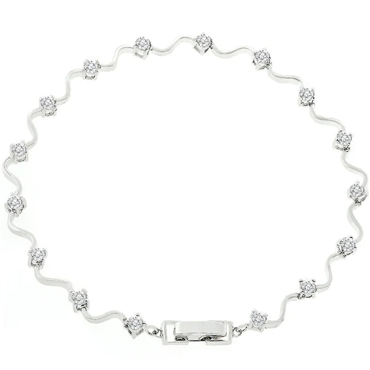 Serenity Rhodium-Plated Eternity Bracelet