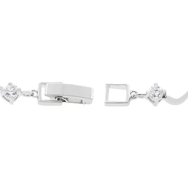 Serenity Rhodium-Plated Eternity Bracelet