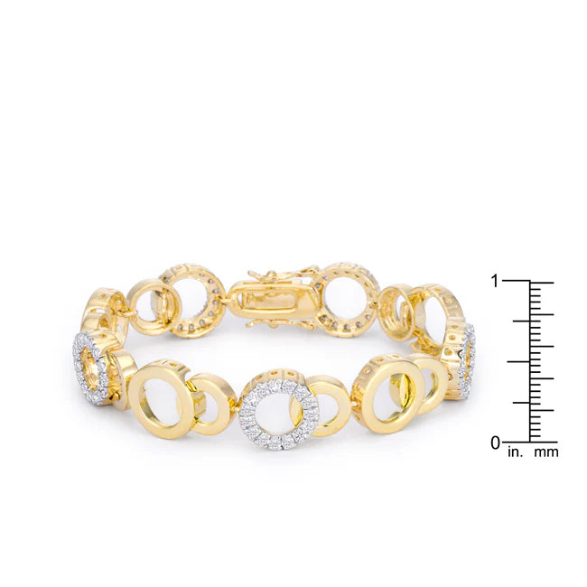 Evelyn Two-Tone CZ Circle Bracelet