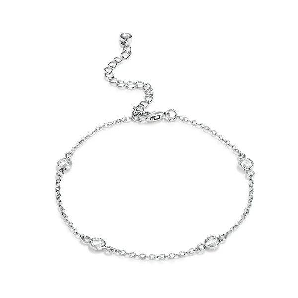 Stella Rhodium-Plated Saturn Bracelet