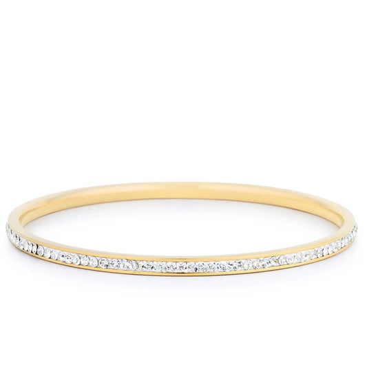 Aurora 18k Gold-Plated Crystal Bangle