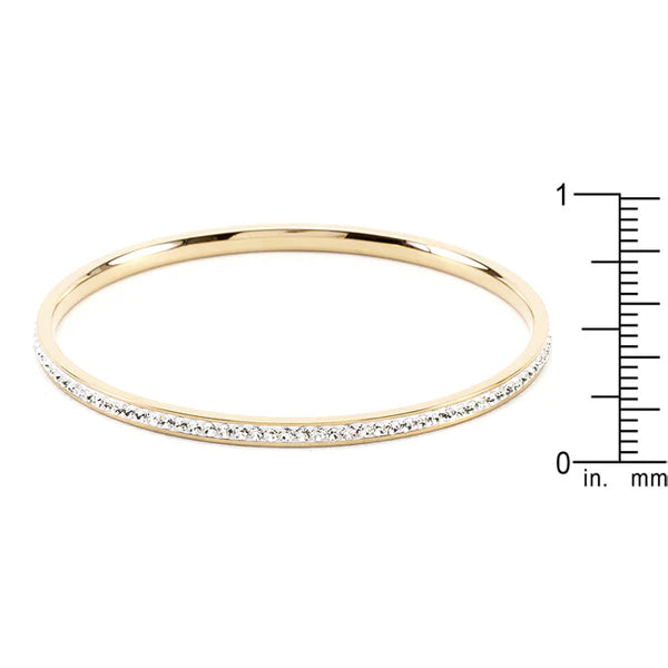 Aurora 18k Gold-Plated Crystal Bangle