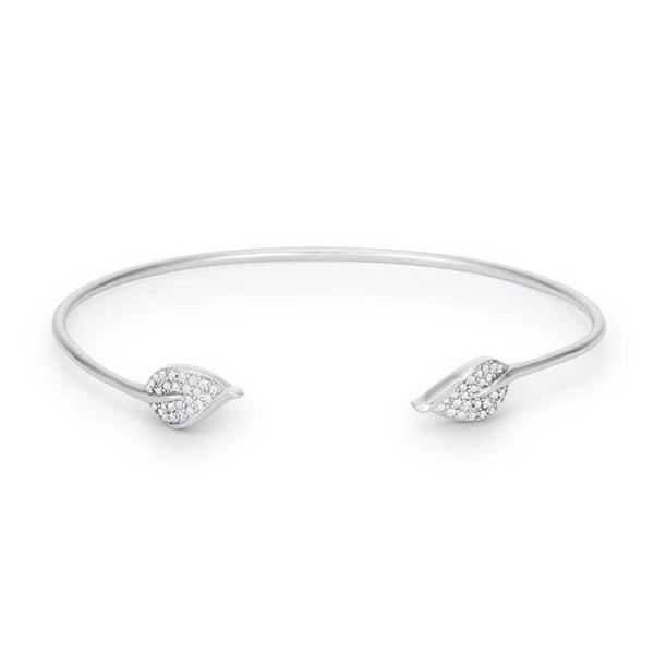 Victoria Rhodium-Plated Cuff Bracelet