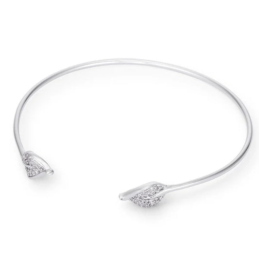 Victoria Rhodium-Plated Cuff Bracelet