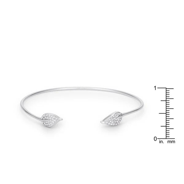 Victoria Rhodium-Plated Cuff Bracelet