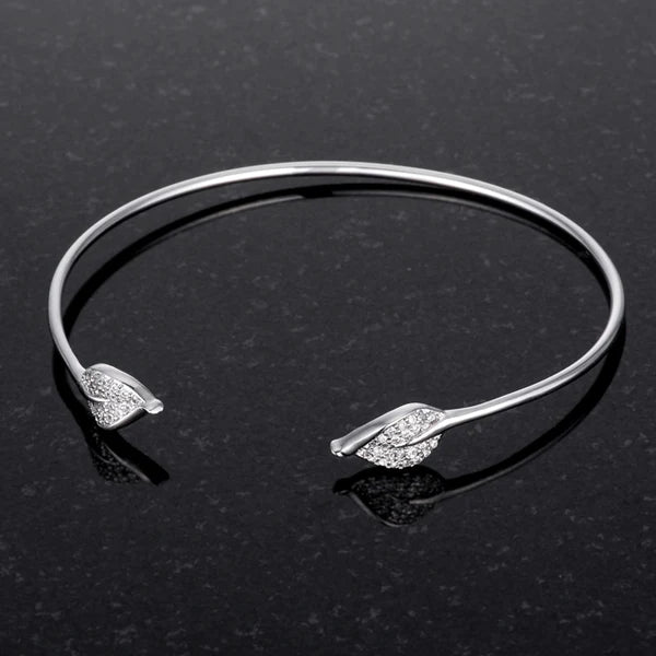 Victoria Rhodium-Plated Cuff Bracelet