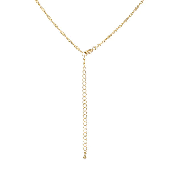 16 Inch Golden Twisted Rope Chain