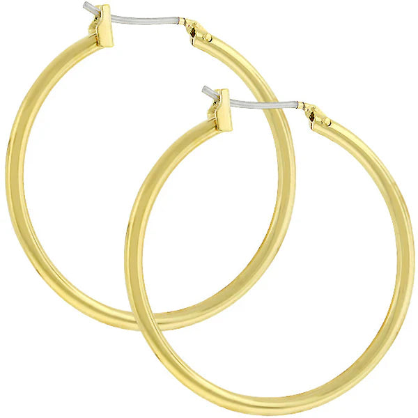 Golden Classic Hoop Earrings