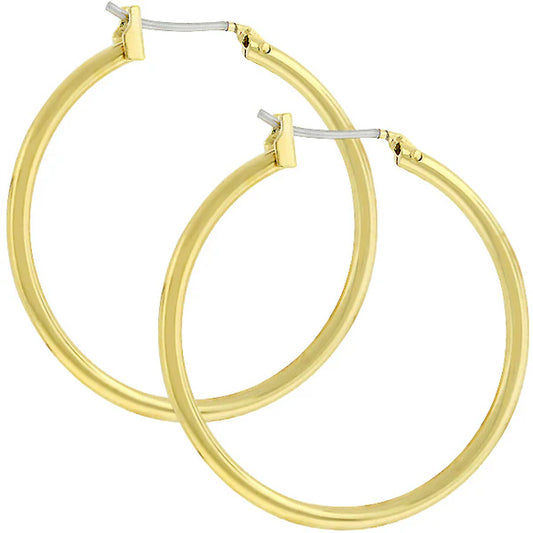 Golden Classic Hoop Earrings