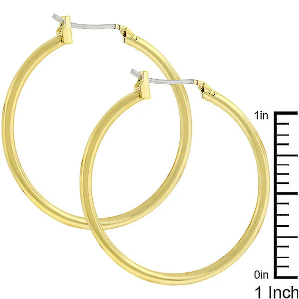 Golden Classic Hoop Earrings