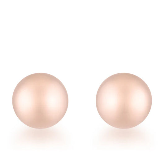 Tanya Rose Gold Sphere Stud Earrings