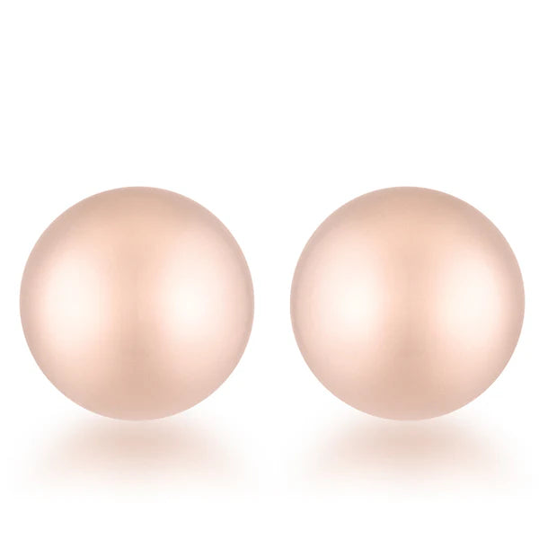 Julia Rose Gold Sphere Stud Earrings