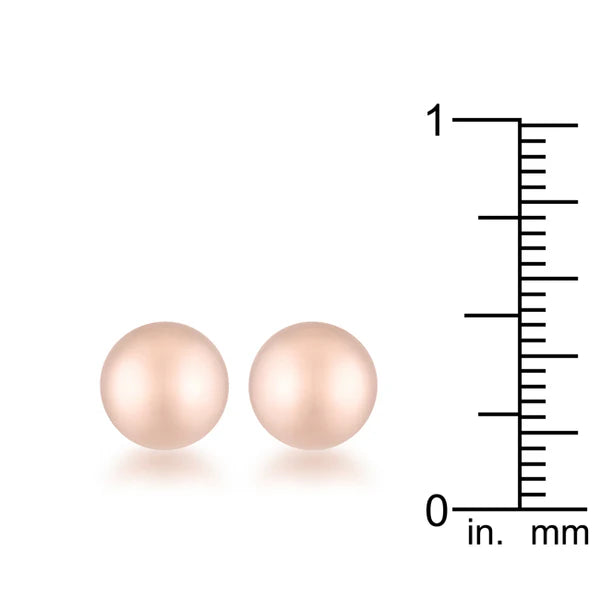 Julia Rose Gold Sphere Stud Earrings