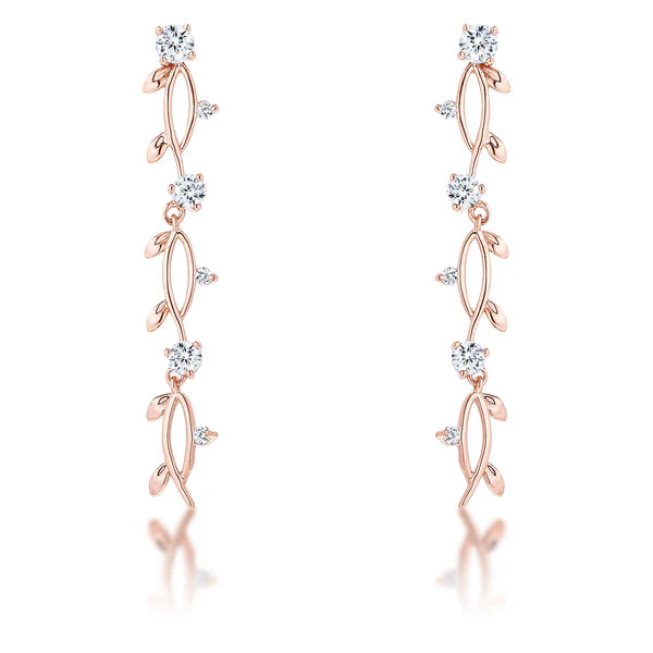 Timeless Vine Rose Gold Earrings