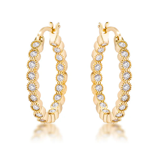 Golden Glow Hoop Earrings