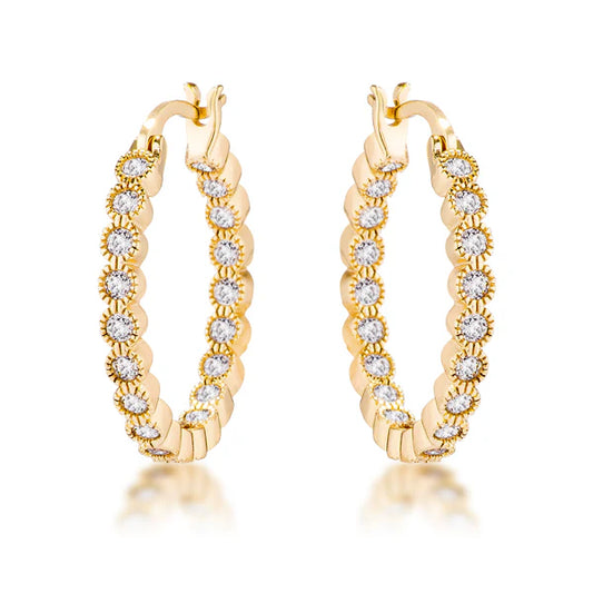 Golden Glow Hoop Earrings