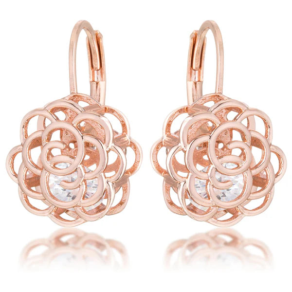 1.5ct Blossom Rose Drop Earrings