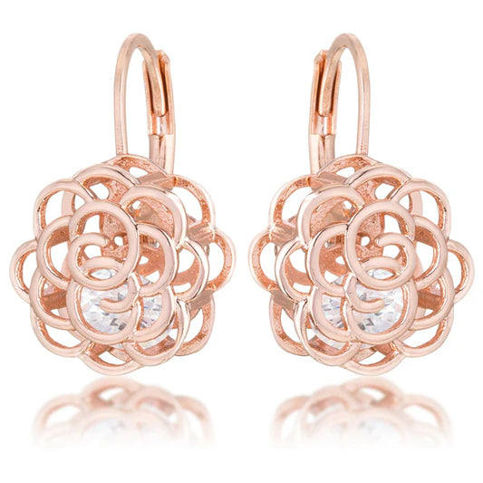 1.5ct Blossom Rose Drop Earrings