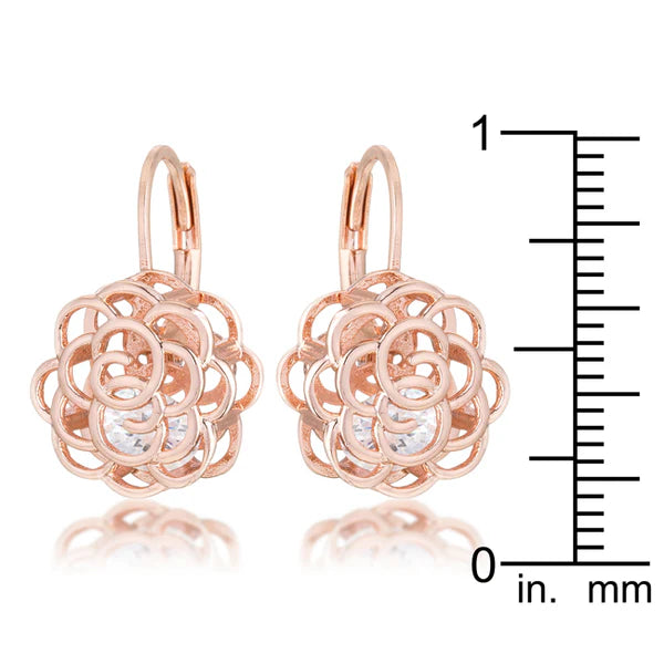 1.5ct Blossom Rose Drop Earrings