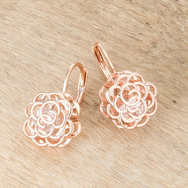 1.5ct Blossom Rose Drop Earrings