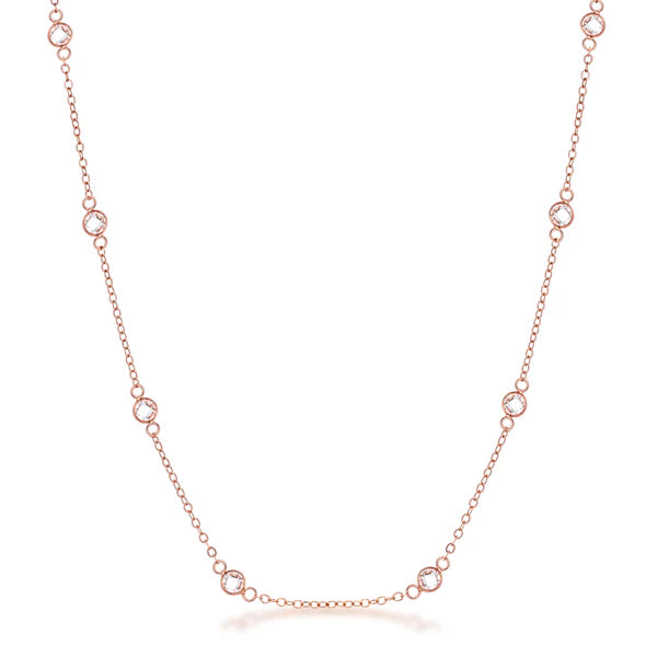 Eclipse Rose Gold-Plated Saturn Necklace