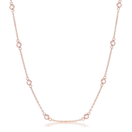 Eclipse Rose Gold-Plated Saturn Necklace