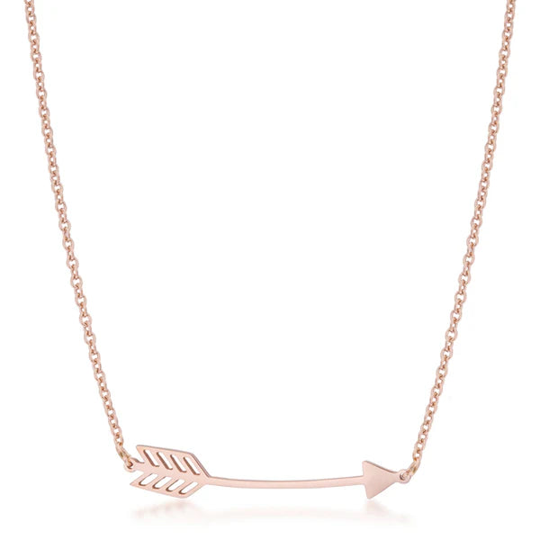 Chic Rose Gold Arrow Necklace