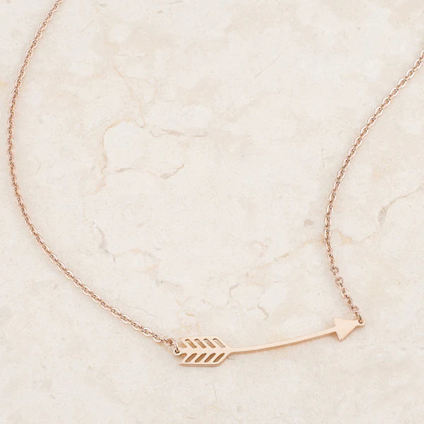 Chic Rose Gold Arrow Necklace