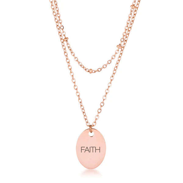 Eternal Faith Rose Gold Necklace