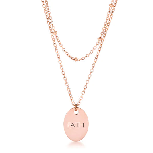 Eternal Faith Rose Gold Necklace