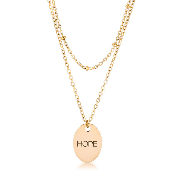 Enduring Hope Gold Necklace