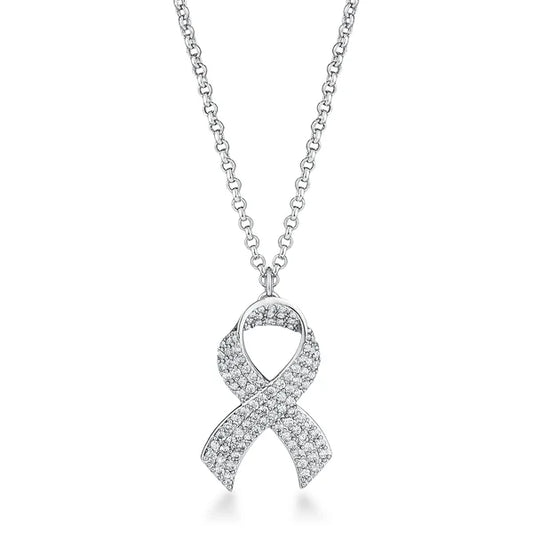 Elegant Rhodium-Plated Pendant Necklace