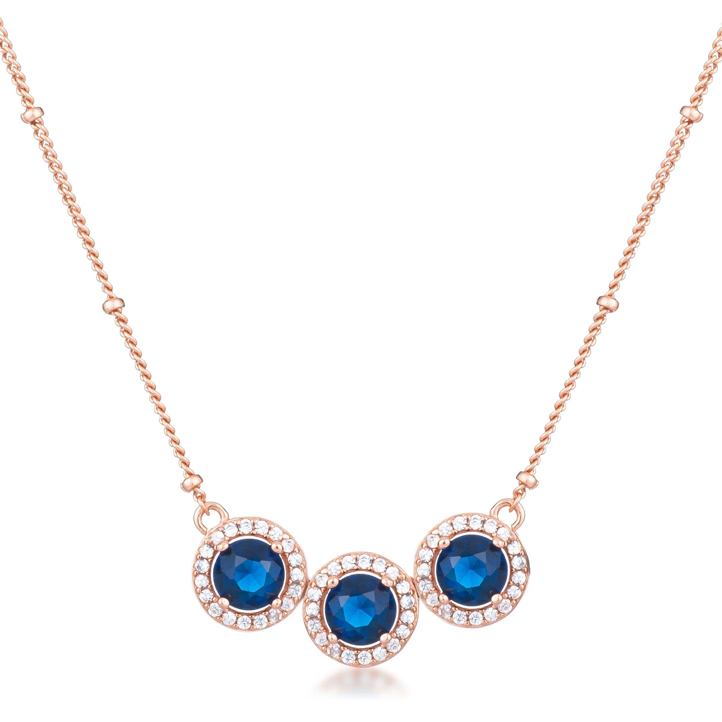 Royal Sapphire 3.1Ct Rose Gold Pendant